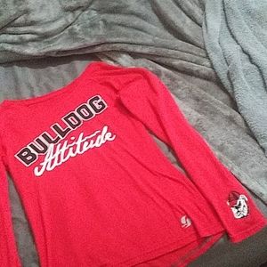 Red Georgia Bulldogs long sleeve shirt